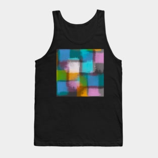 Abstract Colorful Squares Patchwork Tank Top